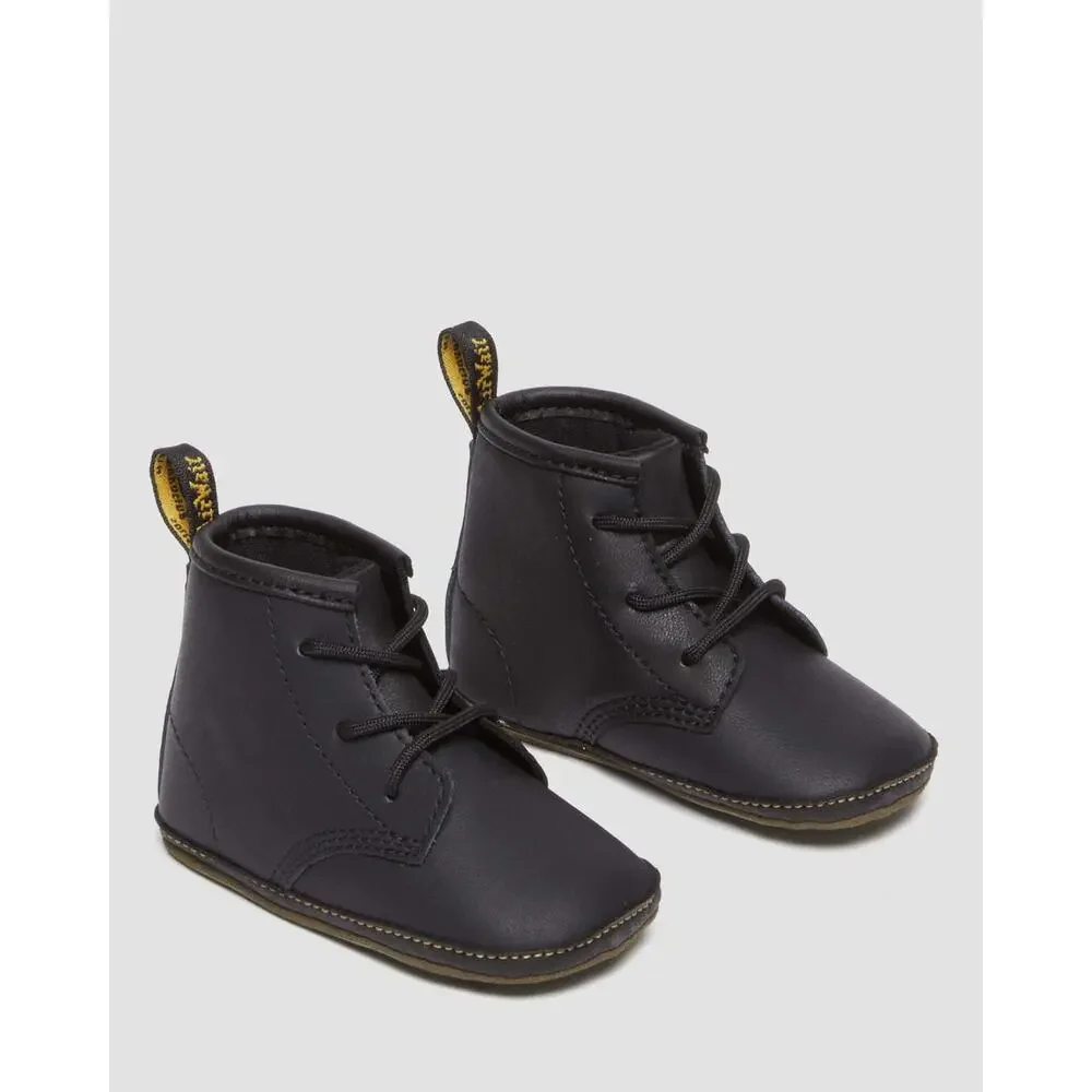 Dr‎ Martens 1460 Crib Black Leather Baby Boots Shoes Mini Size 3C